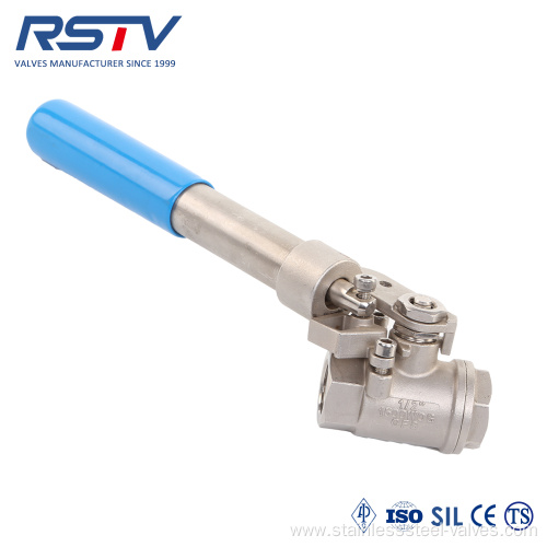 Stainless Steel Spring Return Handle Floating Ball Valve